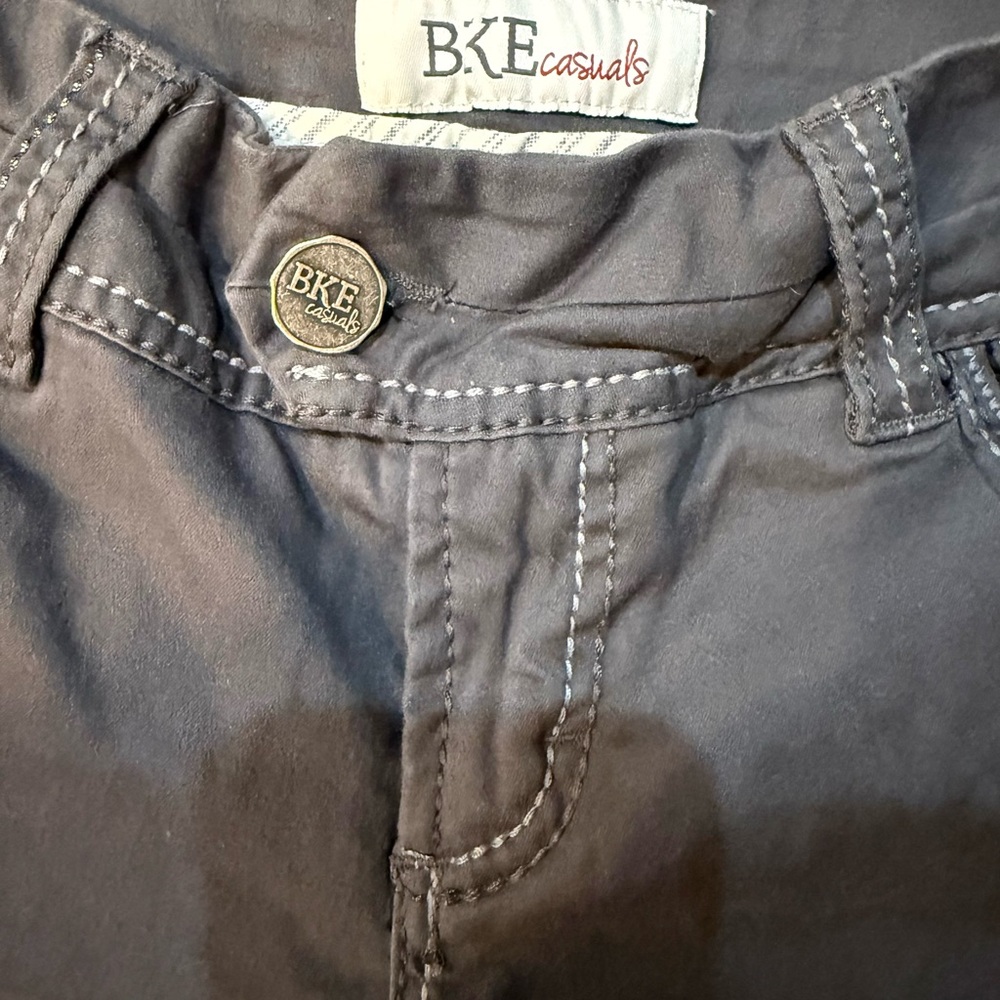 BKE Mollie Bootcut Jeans in Charcoal with Red Logo